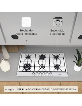 Parrilla a Gas LP empotrable Eurogar