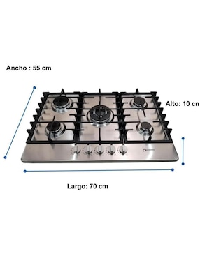 Parrilla a gas lp empotrable Shorbull