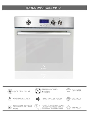 Horno a gas/eléctrico Supra SELVER VORTEX