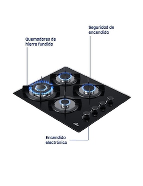 Parrilla a gas lp empotrable Naesi