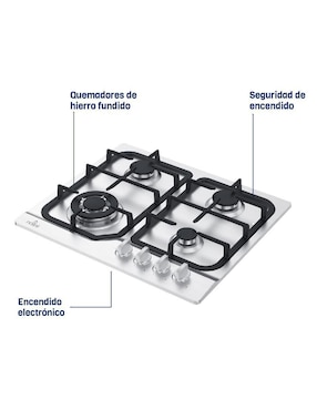 Parrilla a gas lp empotrable Naesi