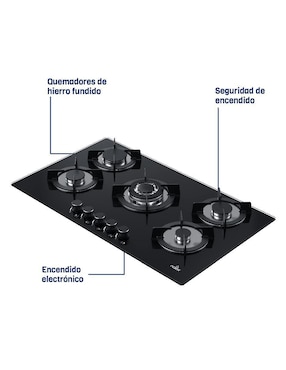 Parrilla a gas lp empotrable Naesi