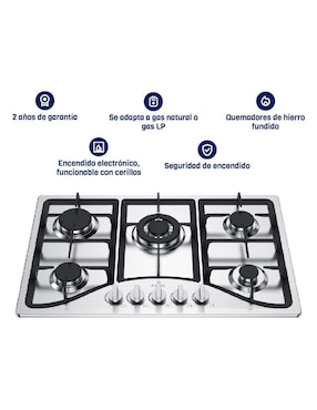 Parrilla a gas lp empotrable Naesi