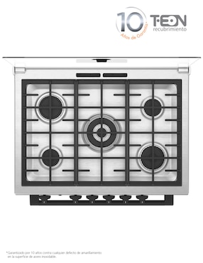 Estufa empotrable a gas LP Mabe 80 cm XOC80800CBS0 de 5 quemadores