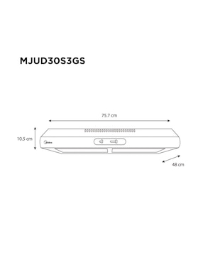 Campana de pared Midea MJUD30S3GS de acero
