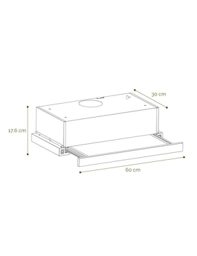 Campana de pared Eurogar EU60CDES de acero inoxidable