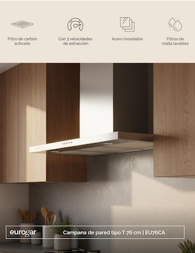 Campana de pared Eurogar EU76CA de acero inoxidable