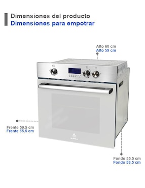Parrilla a gas lp empotrable Supra
