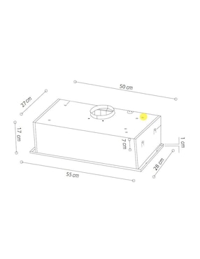 Campana de pared Tecnolam ALTAIR55.AC de acero inoxidable