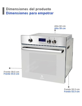 Parrilla a gas lp empotrable Supra