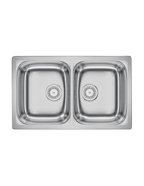 Fregadero de acero inoxidable Tecnolam CINZIA78,4X48 2V