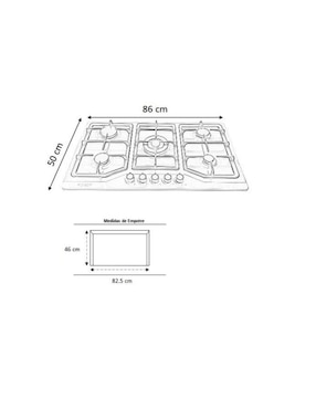 Combo campana de cocina Pizarro Verona - Portofino de acero inoxidable