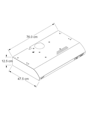 Campana plana Acros AH5510S de acero inoxidable