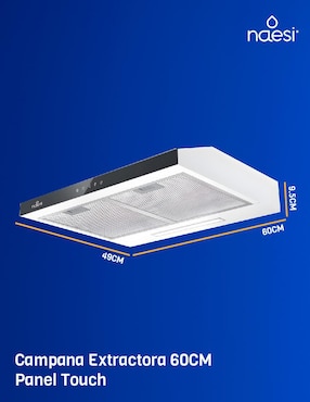 Campana de pared Naesi AN503 de acero inoxidable