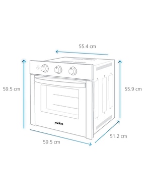 Horno eléctrico Mabe HM6031EWAI0 capacidad 60 L