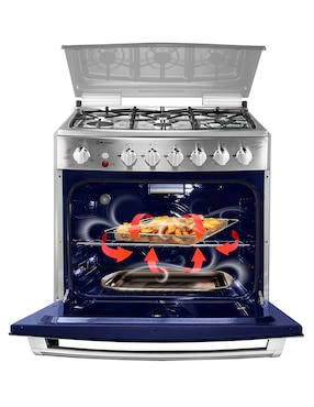 Estufa empotrable a gas natural/lp Koblenz 76 cm EE-6131 PD PRAGA de 6 quemadores