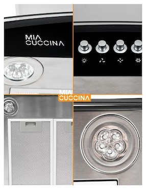 Campana de pared Mia Cuccina de acero inoxidable
