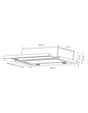 Campana plana Ihd CEX90 de acero inoxidable