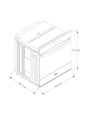Horno eléctrico Whirlpool WOES7030PZ capacidad 5 pies cúbicos