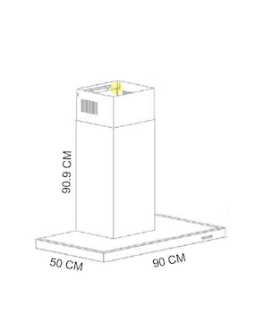 Campana de pared Tecnolam ANTARES.AC90 de acero inoxidable
