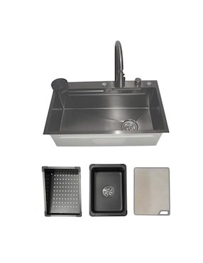 Tarja de acero inoxidable Lanzamiento con escurridor izquierdo TARJA MISTY 304