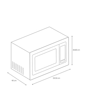 Horno de microondas con grill Io Mabe modelo IO110MDI1 1.1 pies cúbicos