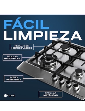 Parrilla a gas lp empotrable Fline lund