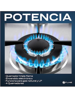 Parrilla a gas lp empotrable Fline lund
