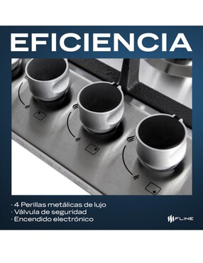 Parrilla a gas lp empotrable Fline lund