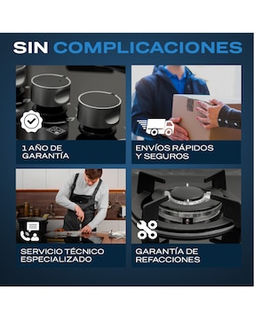 Parrilla a gas lp empotrable Fline lund