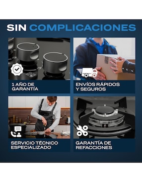 Parrilla a gas lp empotrable Fline lund
