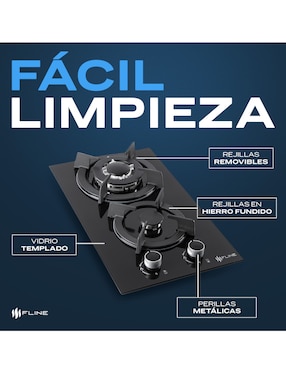 Parrilla a gas lp empotrable Fline oslo