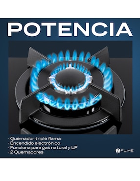 Parrilla a gas lp empotrable Fline oslo