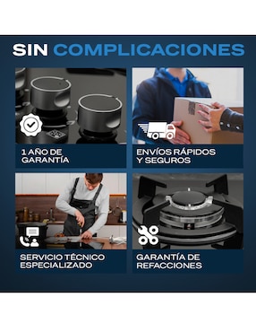 Parrilla a gas lp empotrable Fline oslo