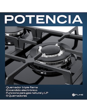 Parrilla a gas lp empotrable Fline riga