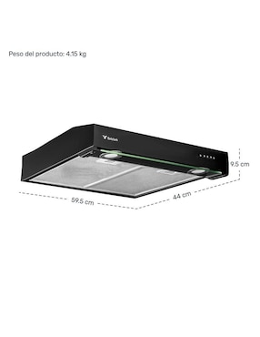Campana plana Gutstark mkz-campa60slimn de acero inoxidable