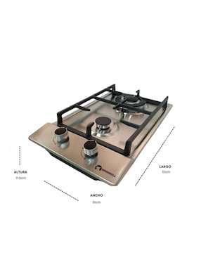 Parrilla a gas lp empotrable Shorbull