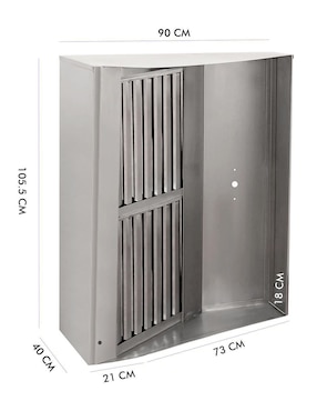 Campana plana Mindejal de acero inoxidable