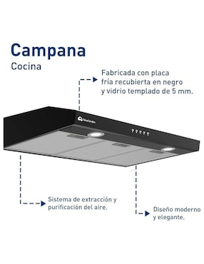 Campana plana Bluelander CBHH-0747 de acero inoxidable