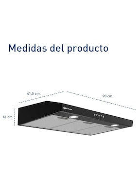 Campana plana Bluelander CBHH-0747 de acero inoxidable