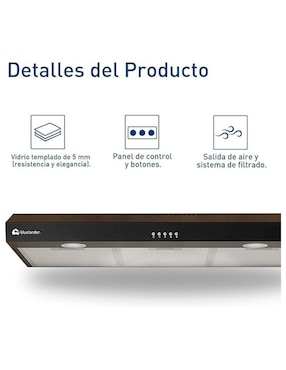 Campana plana Bluelander CBHH-0747 de acero inoxidable