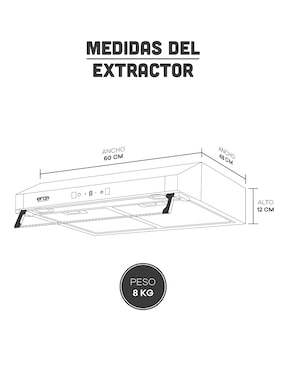 Campana de pared Era EC-180-60 de acero inoxidable