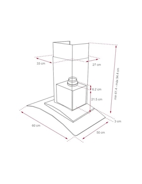 Campana de pared Teka NC 680 de acero