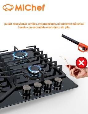 Parrilla a gas lp empotrable Michef