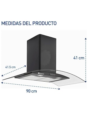 Campana de pared Bluelander CBHH-0748 de acero inoxidable