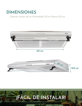 Campana de pared Rivel CAMP-IXB60 de acero inoxidable
