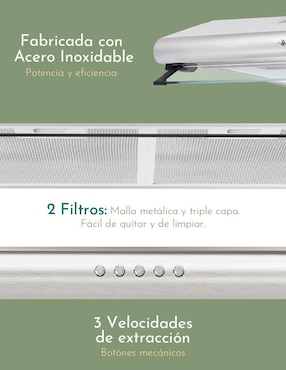 Campana de pared Rivel CAMP-IXB60 de acero inoxidable