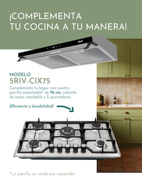 Campana de pared Rivel CAMP-IXT75 de acero inoxidable