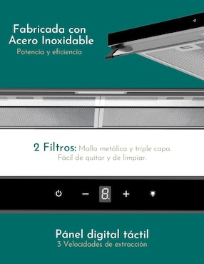 Campana de pared Rivel CAMP-IXT75 de acero inoxidable
