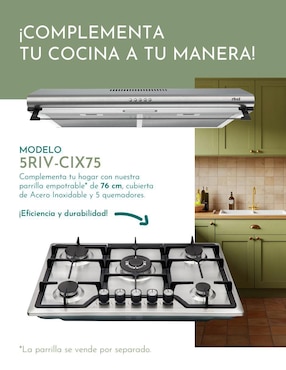 Campana de pared Rivel CAMP-IXB75 de acero inoxidable